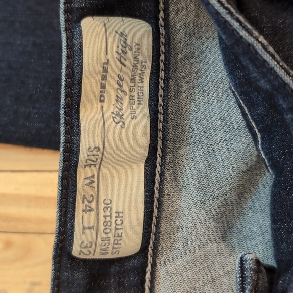 Diesel Skinzee High super slim skinny high waist jeans size 24 - Picture 3 of 10